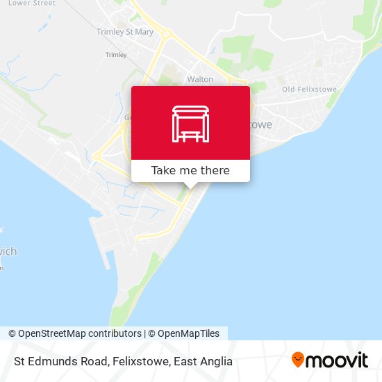 St Edmunds Road, Felixstowe map