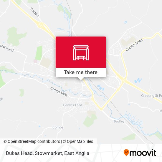 Dukes Head, Stowmarket map