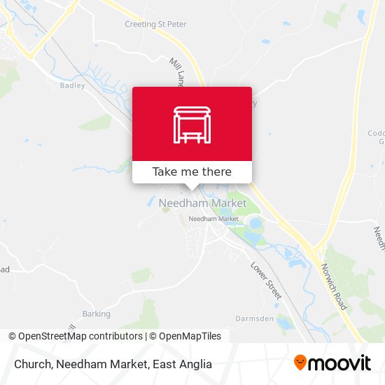 Church, Needham Market map