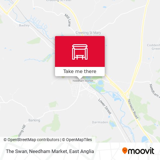 The Swan, Needham Market map