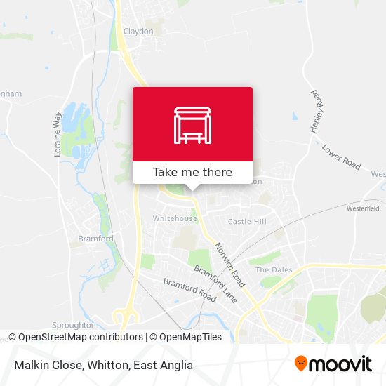 Malkin Close, Whitton map