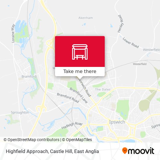 Highfield Approach, Castle Hill map