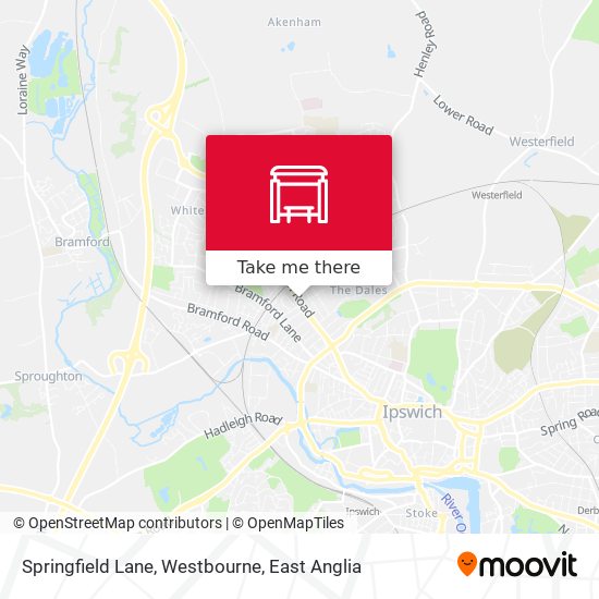 Springfield Lane, Westbourne map