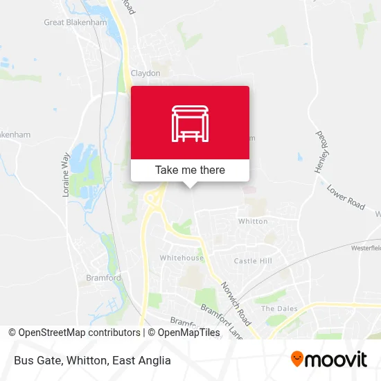 Bus Gate, Whitton map