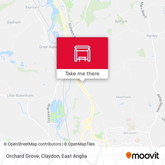 Orchard Grove, Claydon map