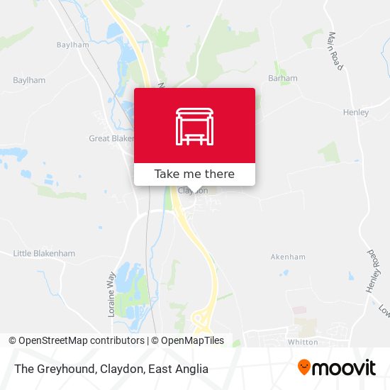 The Greyhound, Claydon map