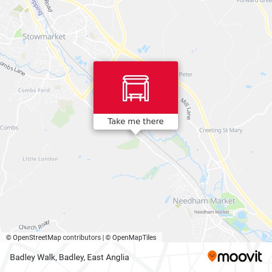 Badley Walk, Badley map