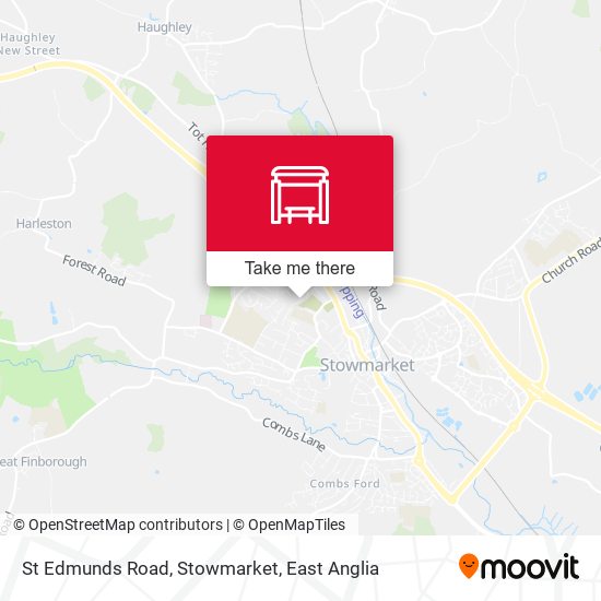 St Edmunds Road, Stowmarket map