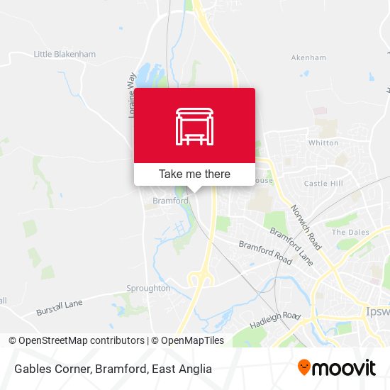 Gables Corner, Bramford map