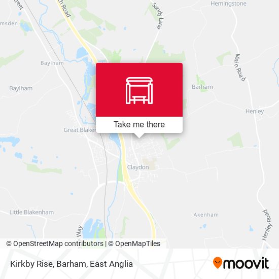 Kirkby Rise, Barham map