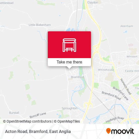 Acton Road, Bramford map