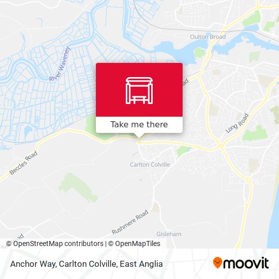 Anchor Way, Carlton Colville map