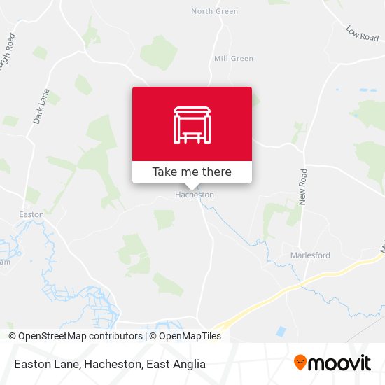 Easton Lane, Hacheston map