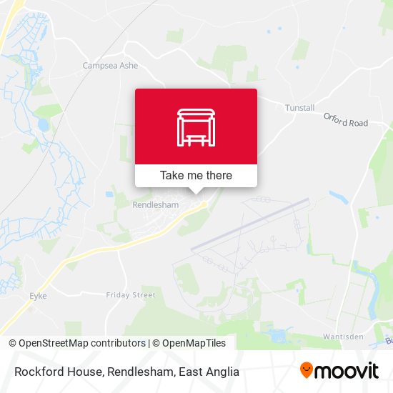 Rockford House, Rendlesham map