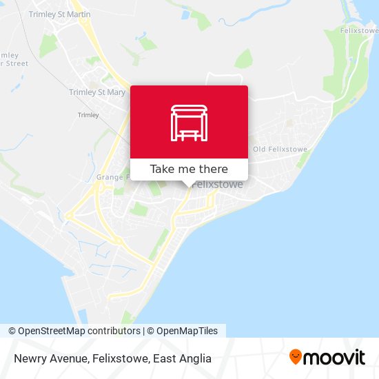 Newry Avenue, Felixstowe map
