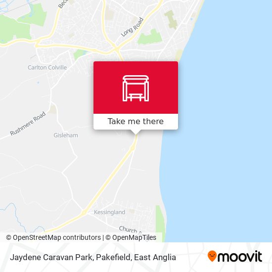 Jaydene Caravan Park, Pakefield map