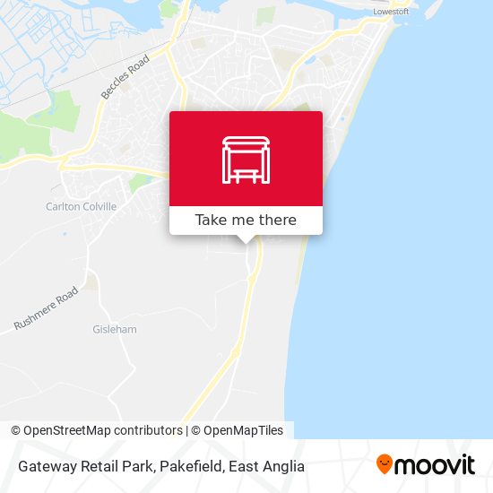 Gateway Retail Park, Pakefield map