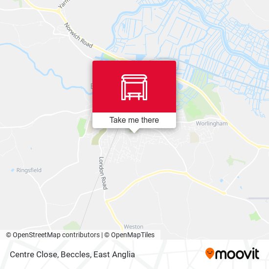 Centre Close, Beccles map