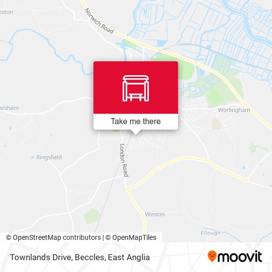 Townlands Drive, Beccles map