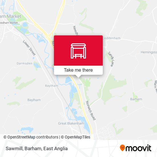 Sawmill, Barham map
