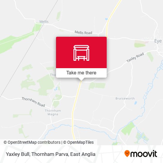 Yaxley Bull, Thornham Parva map