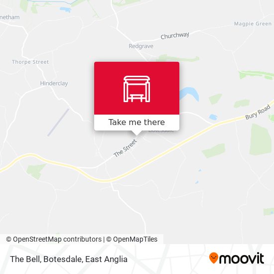 The Bell, Botesdale map