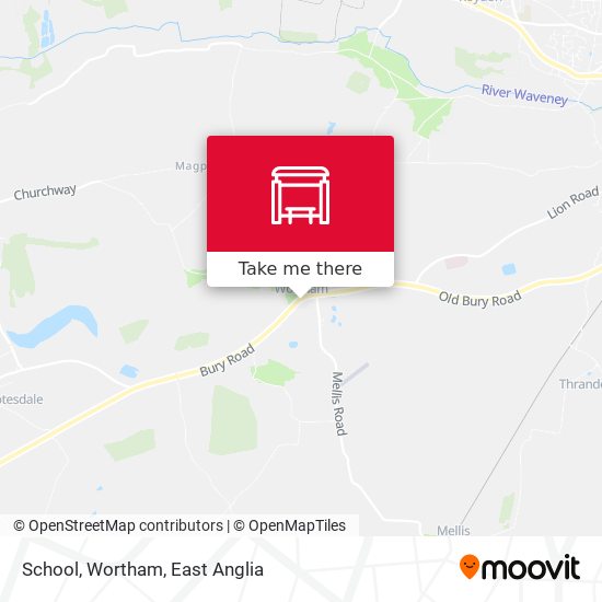 School, Wortham map