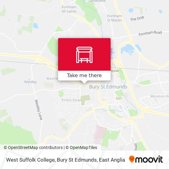 West Suffolk College, Bury St Edmunds map