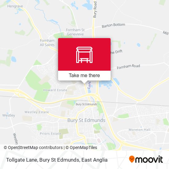 Tollgate Lane, Bury St Edmunds map