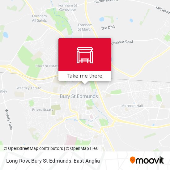 Long Row, Bury St Edmunds map
