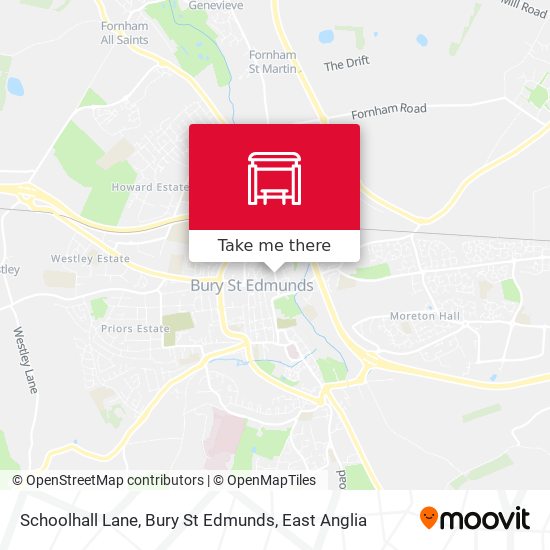 Schoolhall Lane, Bury St Edmunds map