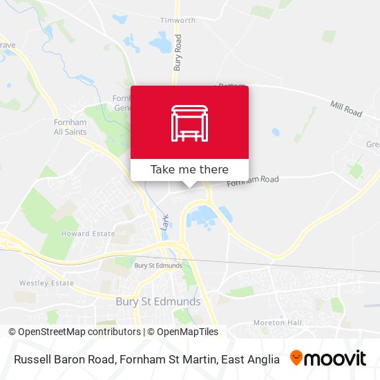 Russell Baron Road, Fornham St Martin map