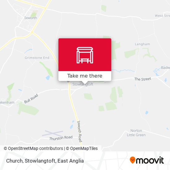 Church, Stowlangtoft map
