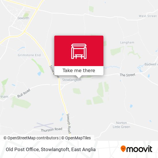 Old Post Office, Stowlangtoft map
