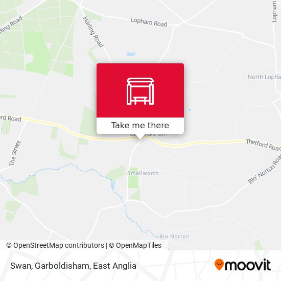 Swan, Garboldisham map