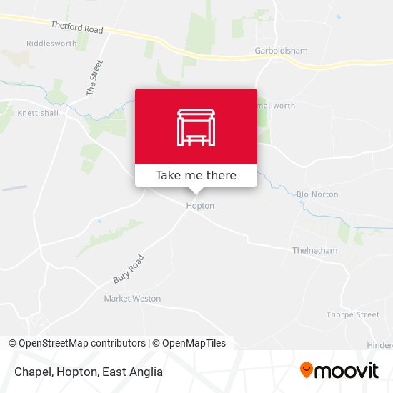 Chapel, Hopton map