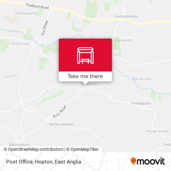 Post Office, Hopton map