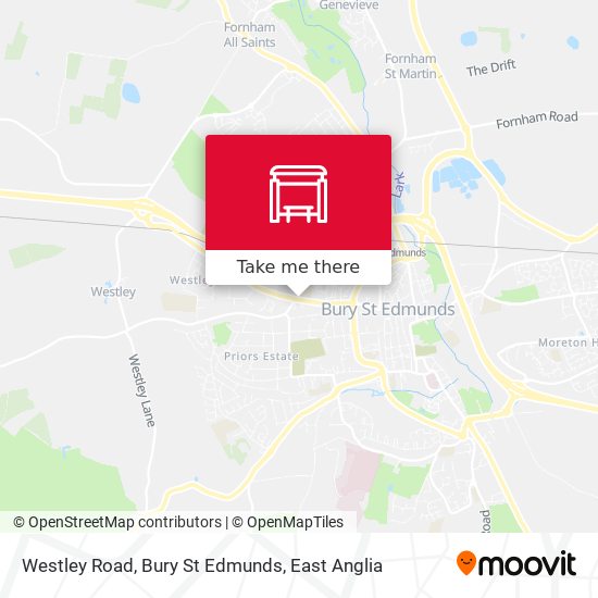 Westley Road, Bury St Edmunds map