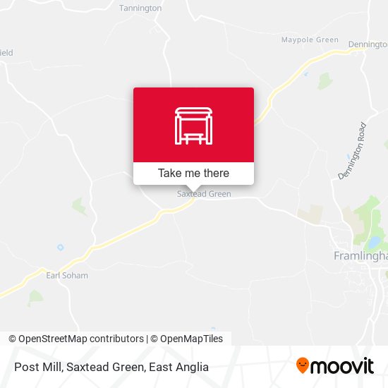 Post Mill, Saxtead Green map