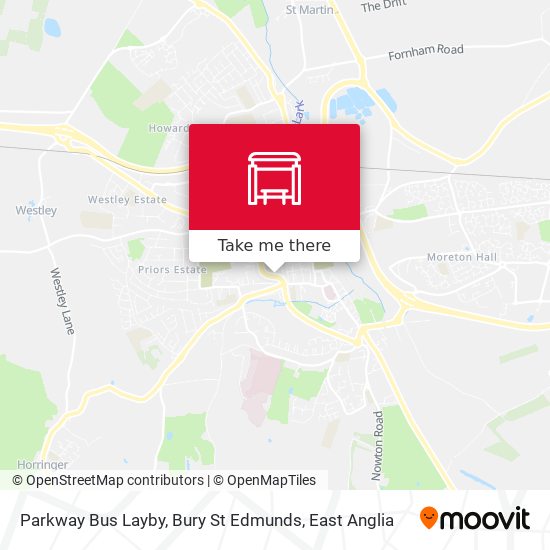 Parkway Bus Layby, Bury St Edmunds map