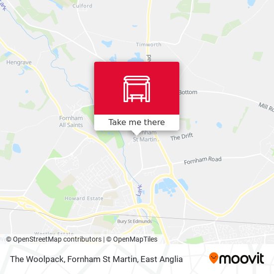 The Woolpack, Fornham St Martin map