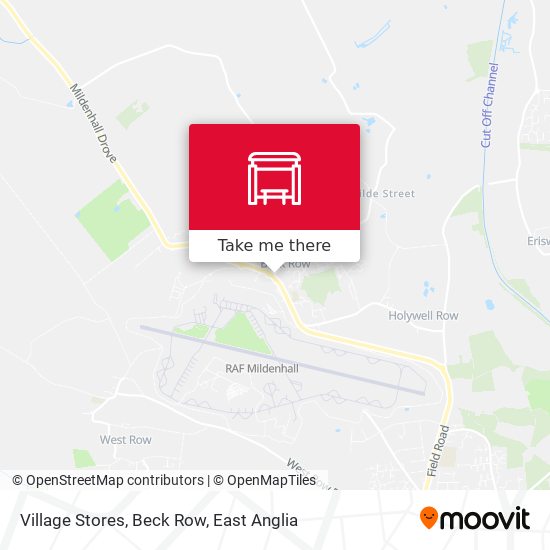 Village Stores, Beck Row map