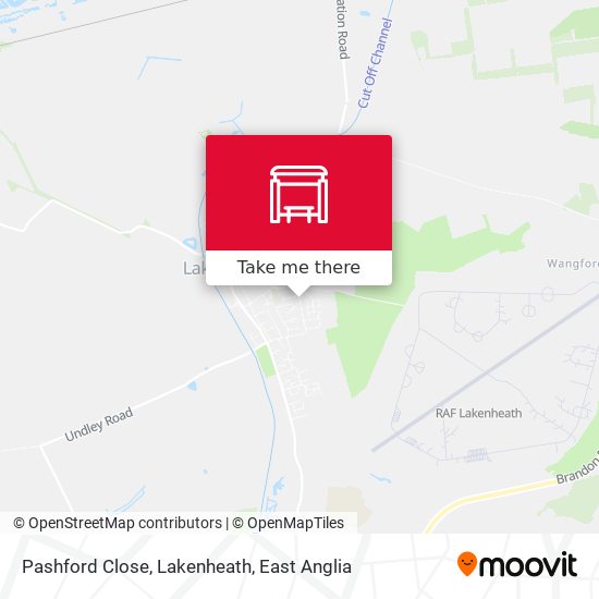 Pashford Close, Lakenheath map
