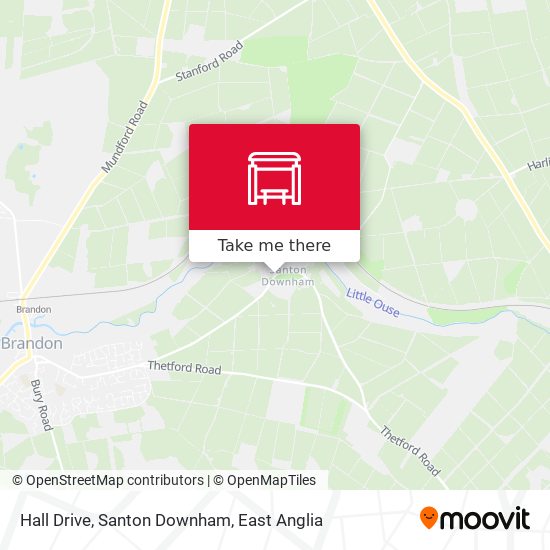 Hall Drive, Santon Downham map