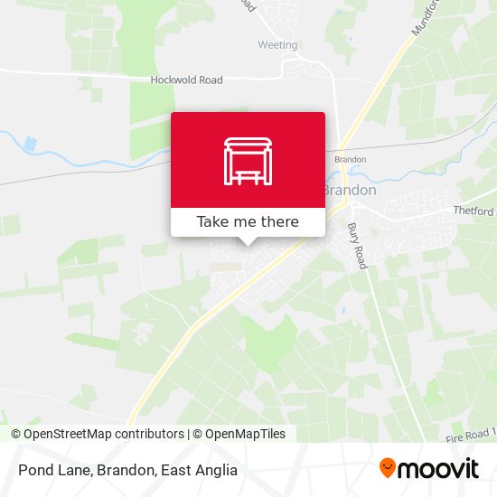 Pond Lane, Brandon map