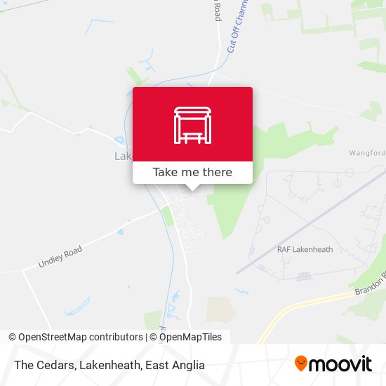 The Cedars, Lakenheath map