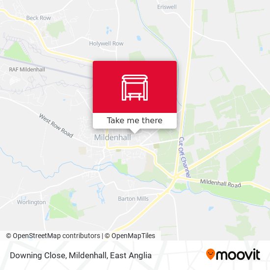 Downing Close, Mildenhall map