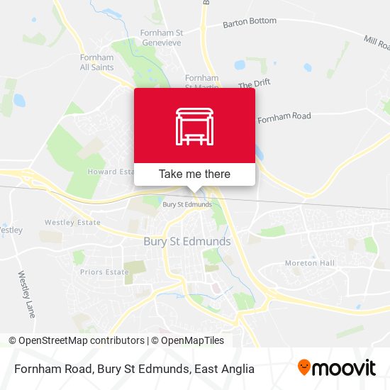 Fornham Road, Bury St Edmunds map