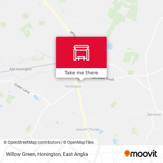 Willow Green, Honington map