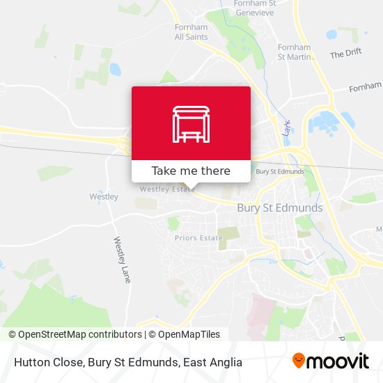 Hutton Close, Bury St Edmunds map